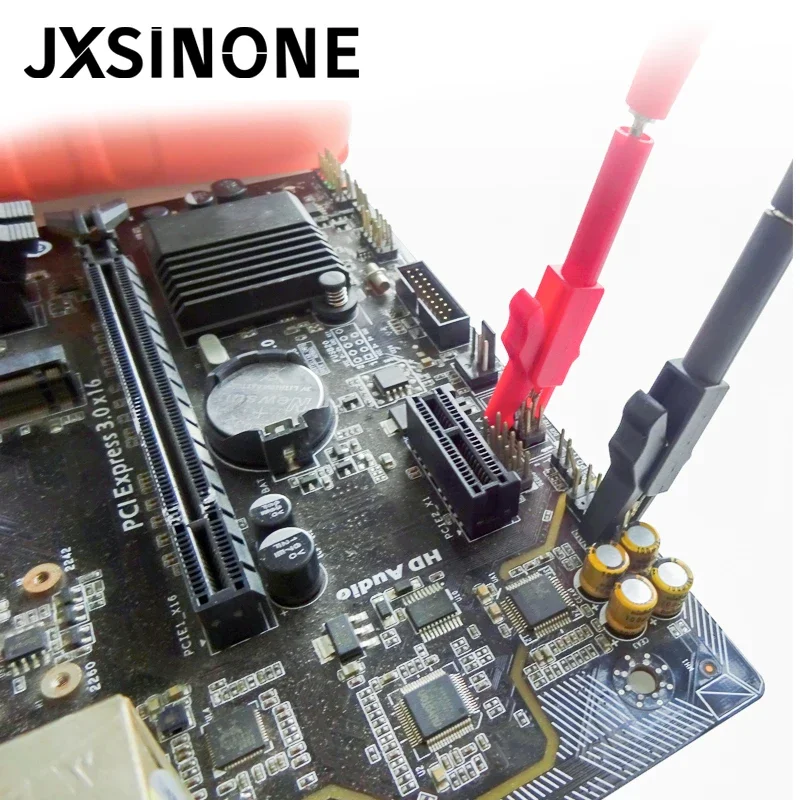 JXSINONE 10 قطع مشبك التمساح إلى محول اختبار جاك أنثى الموز 4 مم