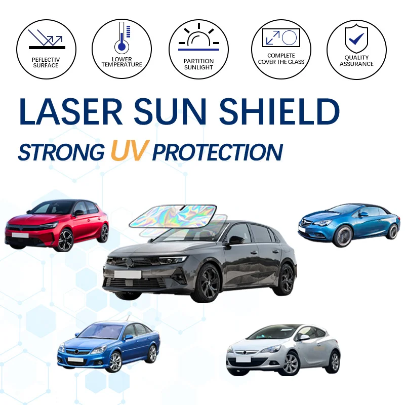 Para opel corsa ampera agila rak pára-sol sombra protetor de viseira de sol blocos dobráveis raios uv laser protetor solar