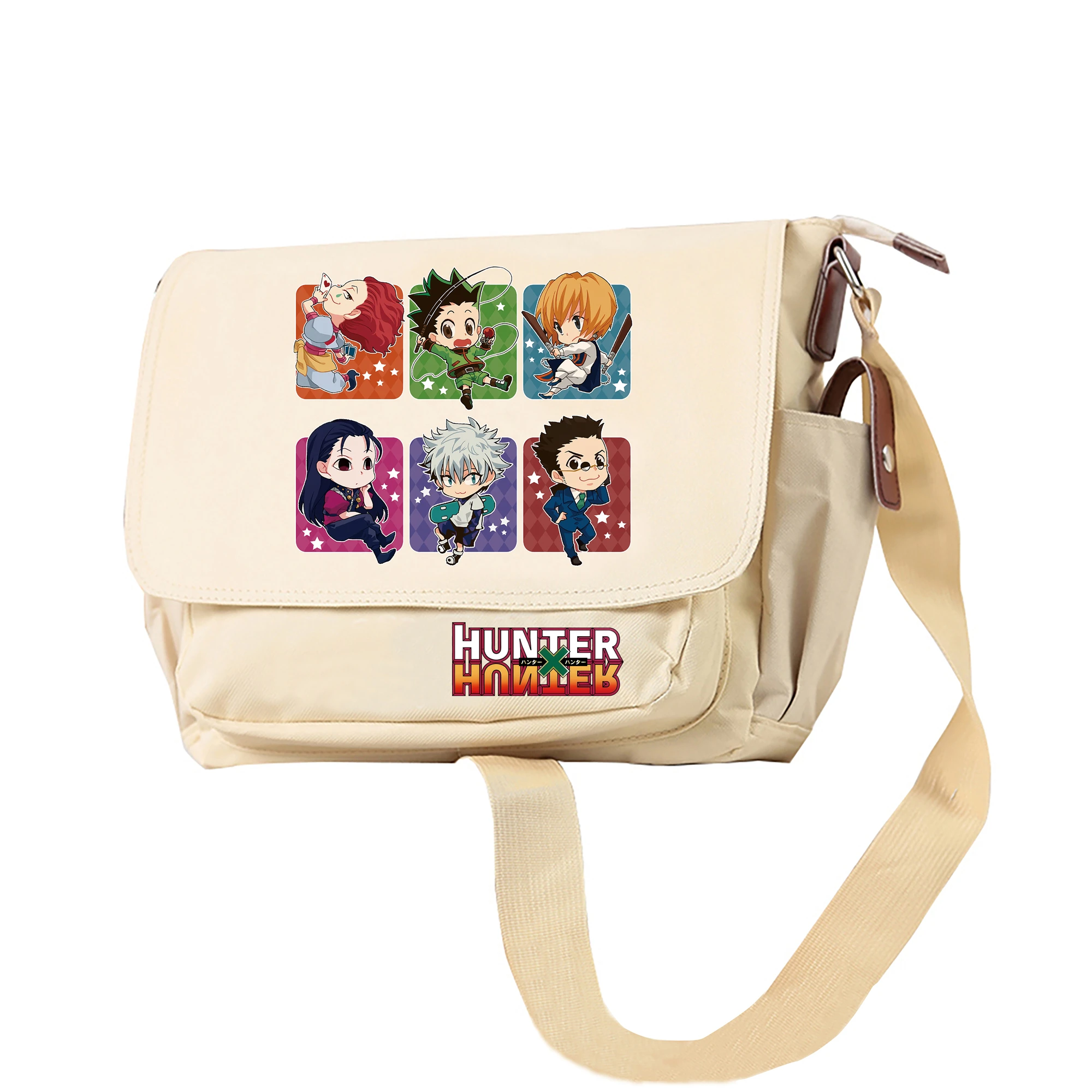 

Аниме HUNTER×HUNTER Студенческие сумки на плечо Оксфордская сумка через плечо Подростковый школьный рюкзак Маленькая дорожная сумка-мессенджер с мультяшным принтом