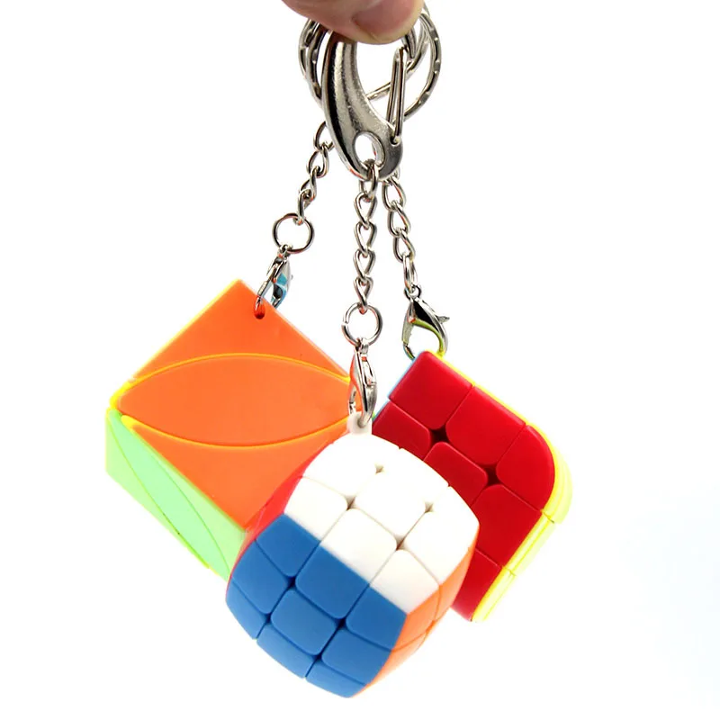 

3pcs/set Fanxin Keychain Series Mini Magic Cube 3x3x3 Small Bread Leaf Keychain Educational Toys Key Ring Cubo Magico Puzzle