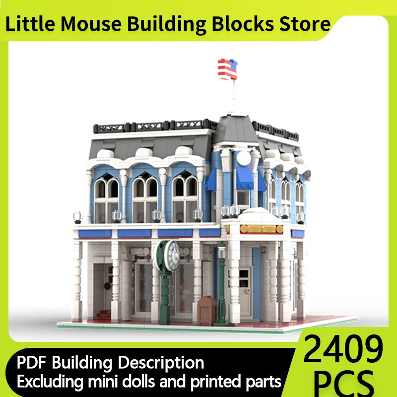 

City Street View Model MOC Building Bricks Deluxe Street Boutique Modular Technology Gifts Holiday Assemble Children Toys Suit