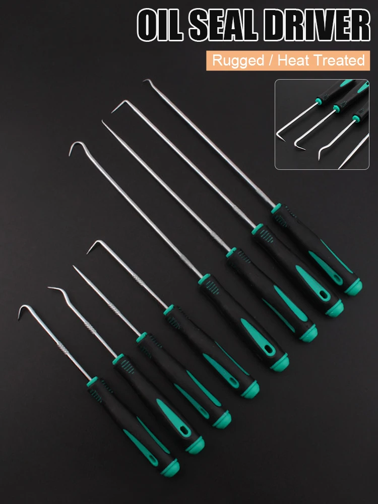 4 Stuks 240Mm/165Mm Auto Olieafdichting Schroevendraaiers O-Ring Pakking Trekker Remover Pick En Haak Set Auto Reparatie Gereedschap Accessoires