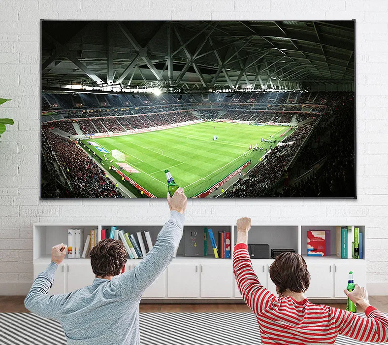 100 120 150 Inch Fixed Frame Screen 4K HD ALR Grey Crystal Projection Screen for Short & Long Throw Projector Screens