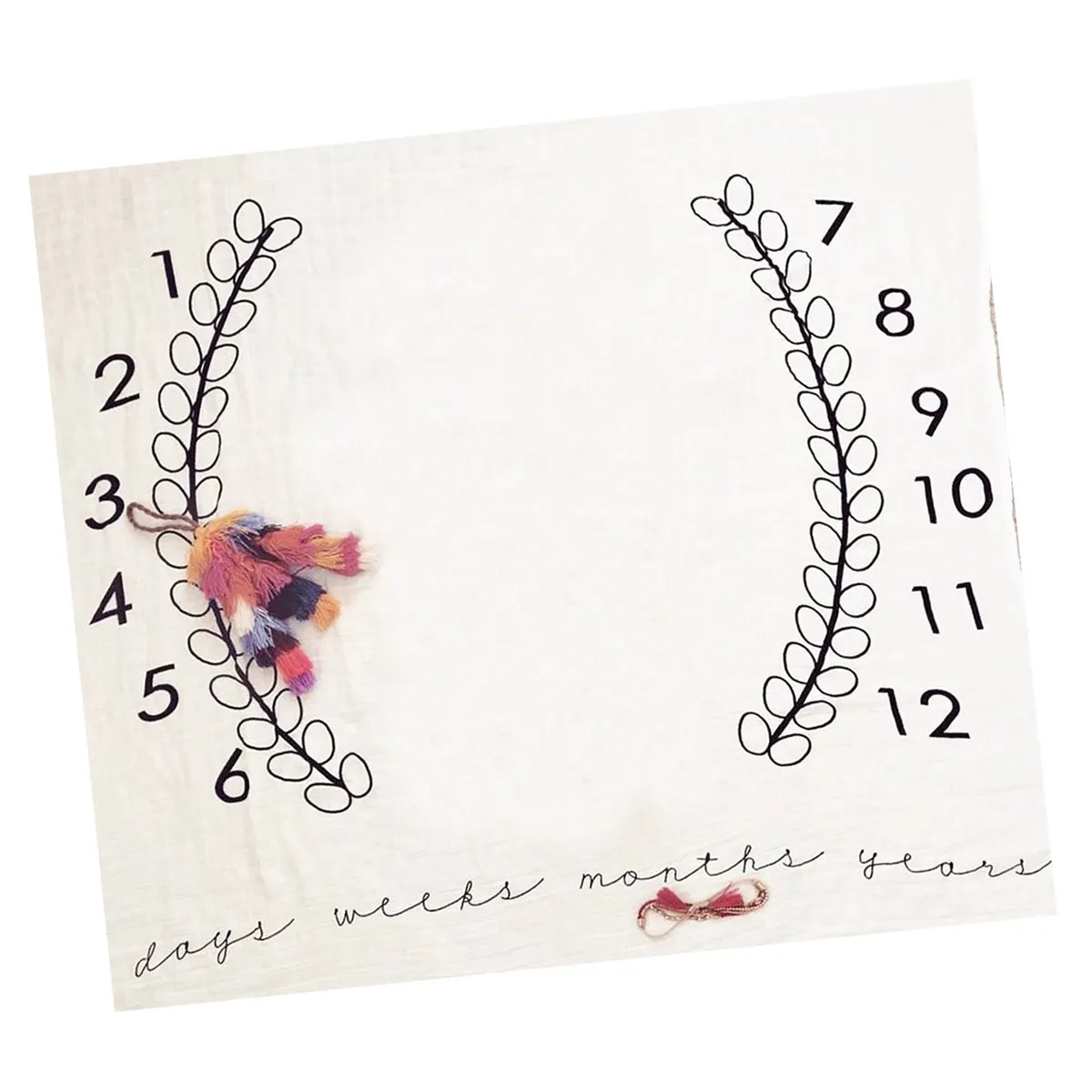 

Baby Muslin Swaddle Cotton Newborn Wrap Blanket Monthly Keepsake Photography Prop Accessories Pose Leaf