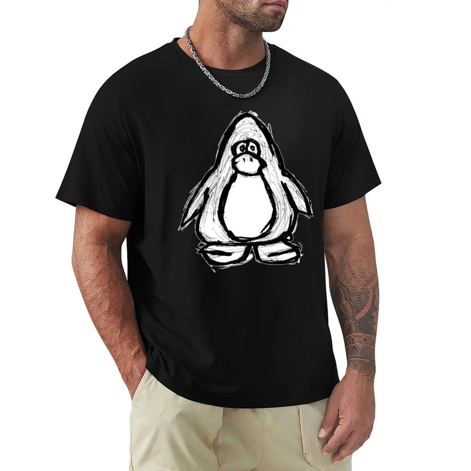 

Dark and Gritty Club Penguin character T-Shirt Personalized t-shirt korean fashion for a boy T-shirts for men cotton