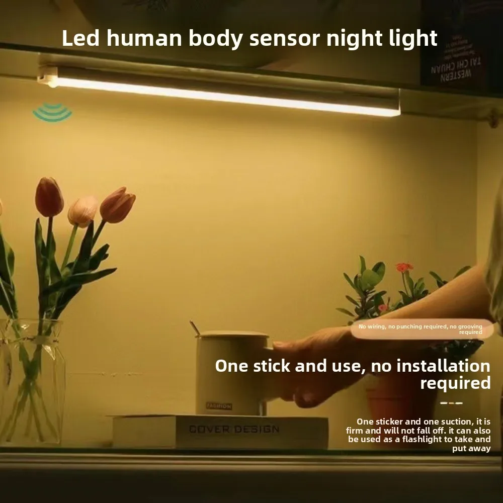 

Sensor Light For Home Lamps for Bedroom USB Rechargeable LED Cabinet Lighting With Motion Sensor Wardrobe Night Light