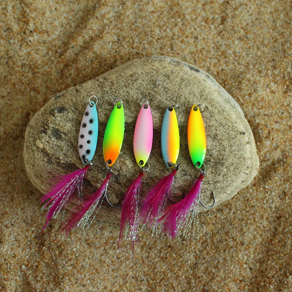 100pcs 3cm/2.1g Metal Fishing Lure Isca Artificial Bait Fishing Spinner Bait Spoon Lure Trout Bait