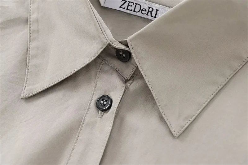 Camisa feminina novo estilo algodão plus size solto ajuste cintura botão design camisa outono moda casual camisa