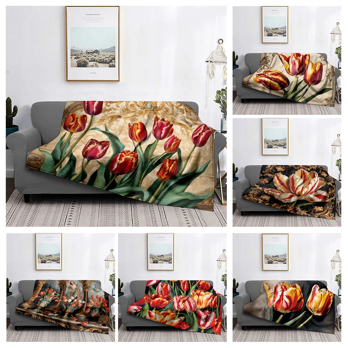 

Home decoration plush Throw Sofa blanket Bedspread on the bed fluffy soft blankets decor Plaid Modern Persia boho Blankets