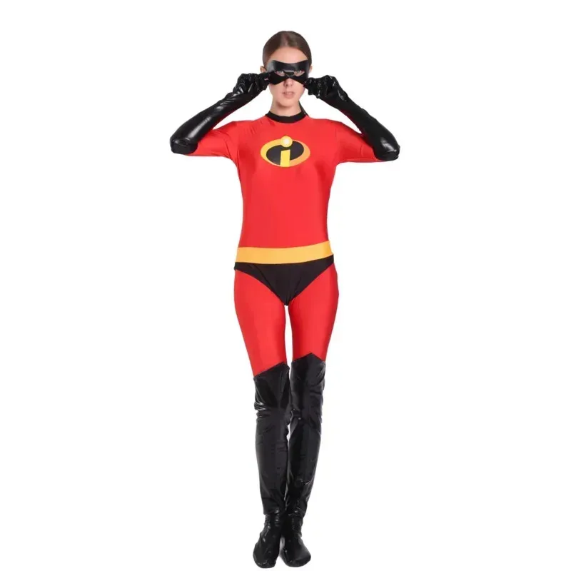 

qq 123The 2 Мистер Миссис Суперсемейка Косплей Elastigirl Паук Семья Взрослый Детский Костюм Комбинезон Для Мальчиков Боди