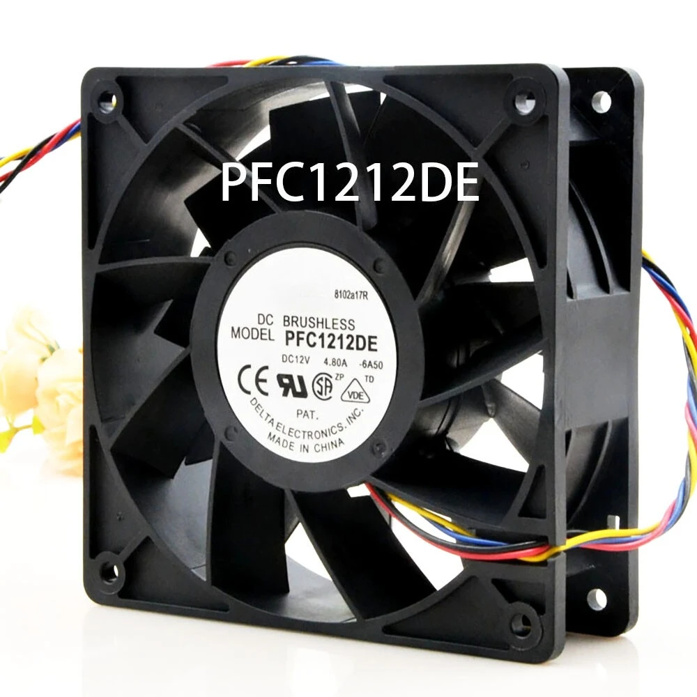 ДЛЯ радиатора Delta 120*120*38 мм PFC1212DE 12 В постоянного тока 4,80 А 253 куб. футов вентилятор промышленного управления ДЛЯ радиатора Delta 120*120*38 мм PFC1212DE 12 В постоянного тока 4,80 А 253 куб. футов вентилятор промышленного управления