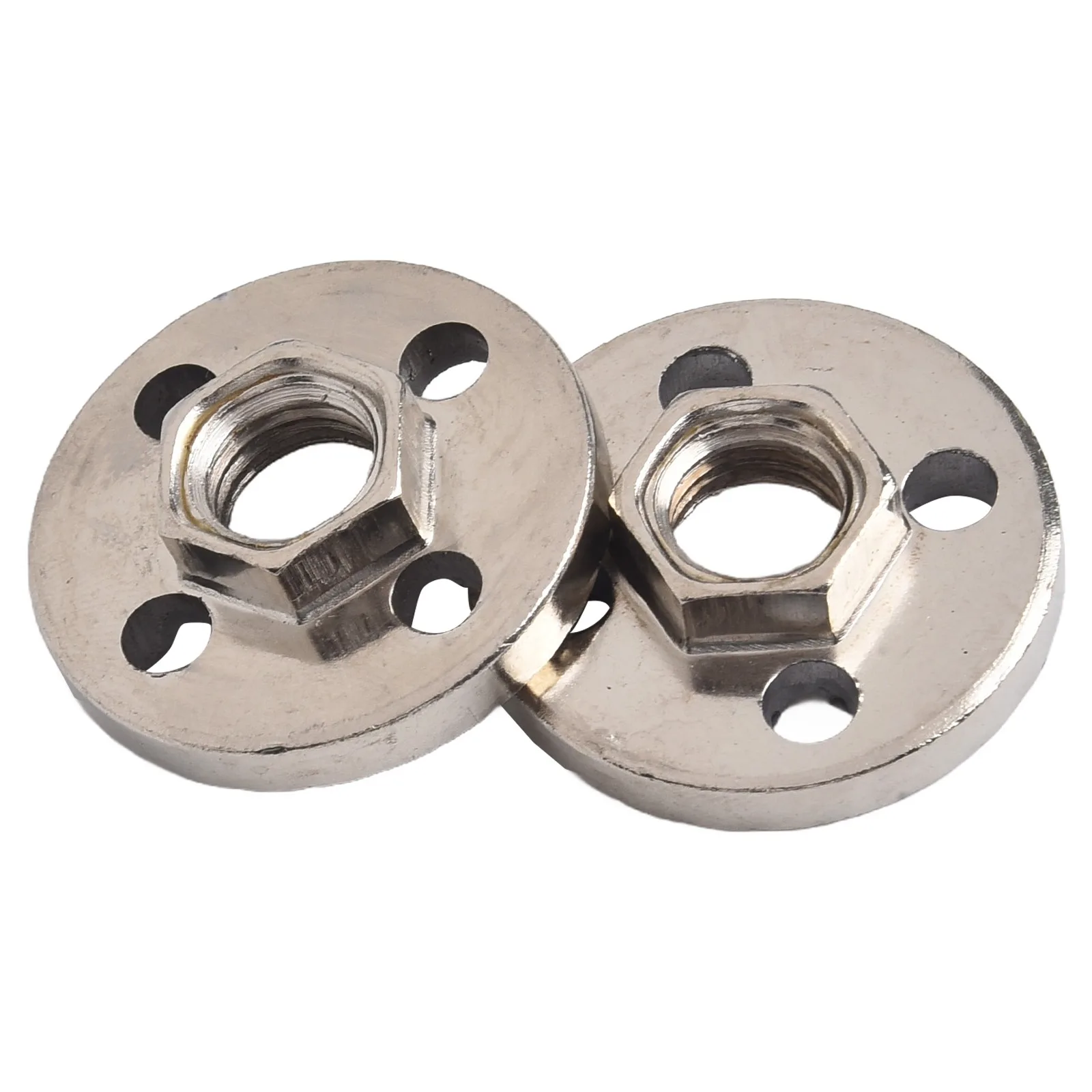 2pcs Angle Grinder Pressure Plate Pressure Plate Cover Hexagon Nut Metal Fitting Tool For Type 100 Angle Grinder And Polisher