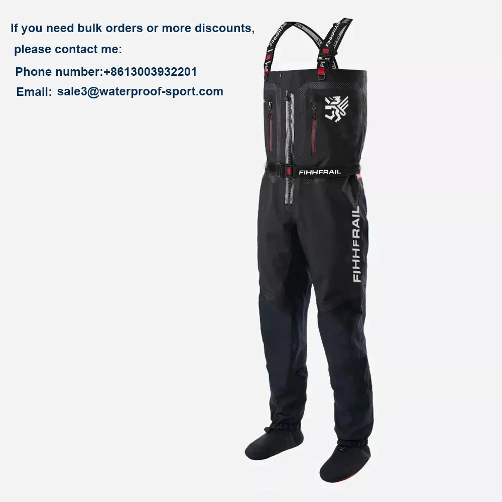 HARD-TEX ® Fliegenfischer-Brustwathose Wasserdichte Strumpffuß-Wathose für Fluss, Jagd, ATV, Kajak Herren SPEEDMASTER Wathose – Detail 2