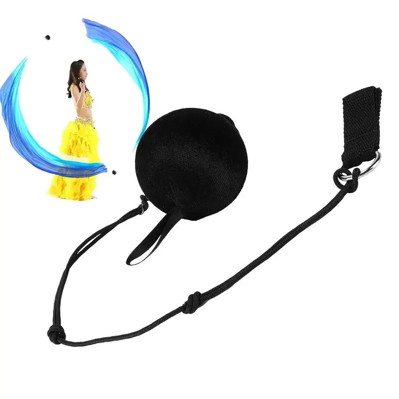 Adjustable Chain Black Poi Throwing Balls Portable Dancing Prop practice tail flag poi-floating belt toss Polynesian dance prop