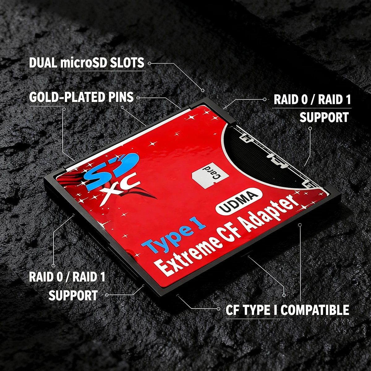 1PC Sd To Cf Card H…