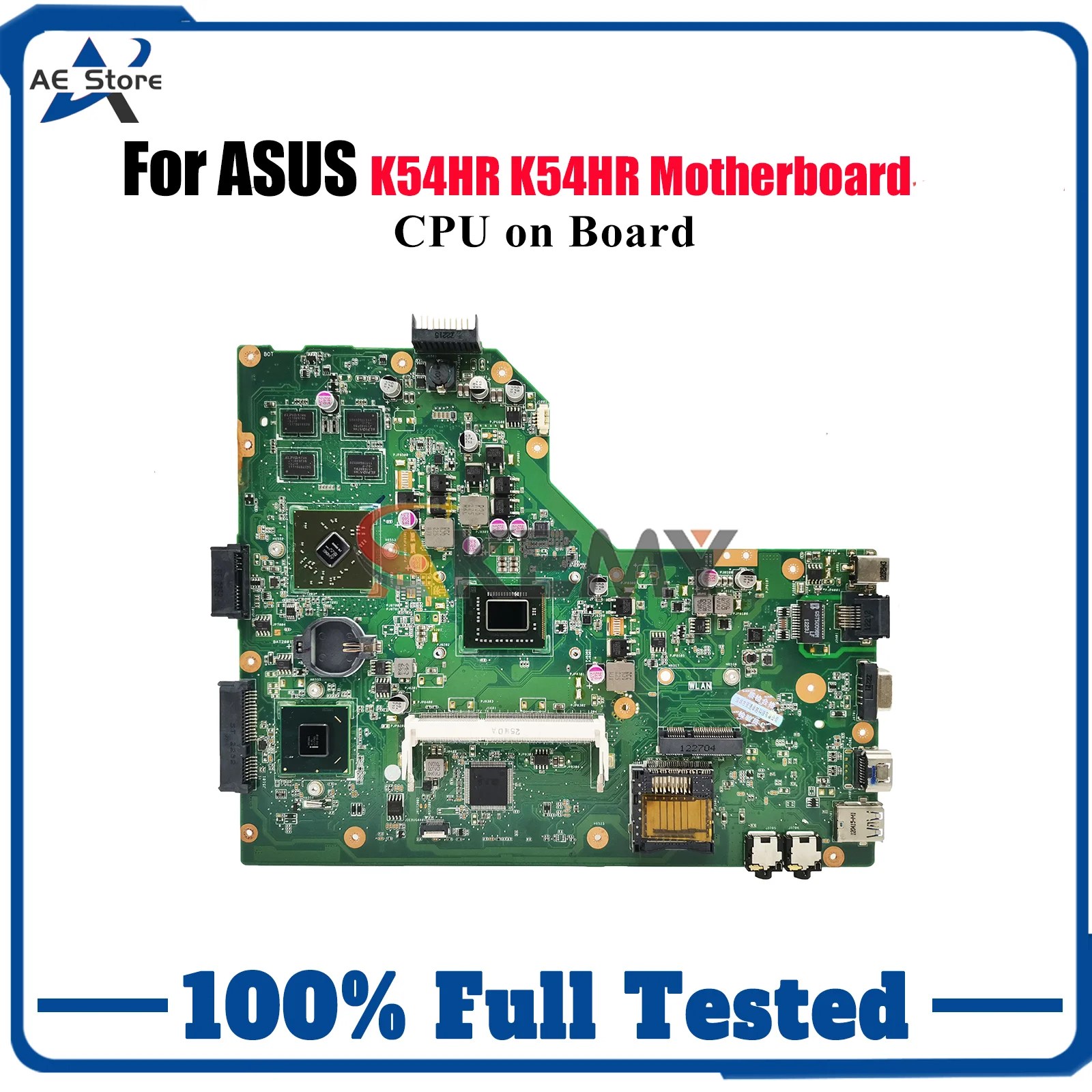 

K54HR Laptop Motherboard For ASUS K54H K54HR Notebook Mainboard With Celeron CPU 100% tests OK fast shipping High quality
