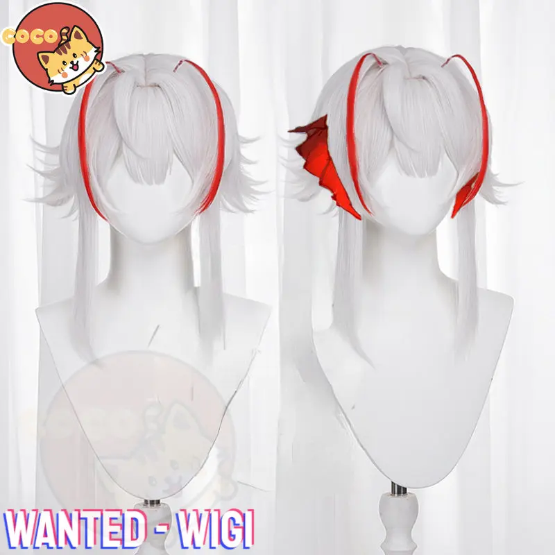 CoCos Game Arknights Wanted W Cosplay Wig Game Cos Arknights Wig W Ambience Synesthesia Cosplay Silver Wig