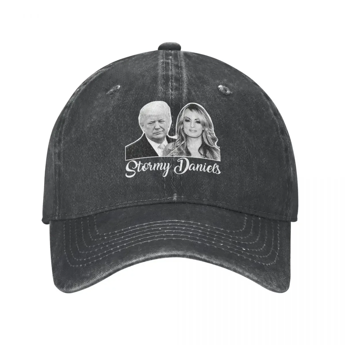 Stormy Daniels And Trump Unisex Baseball Cap Distressed Cotton Hats Cap Vintage Outdoor All Seasons Travel Snapback Cap