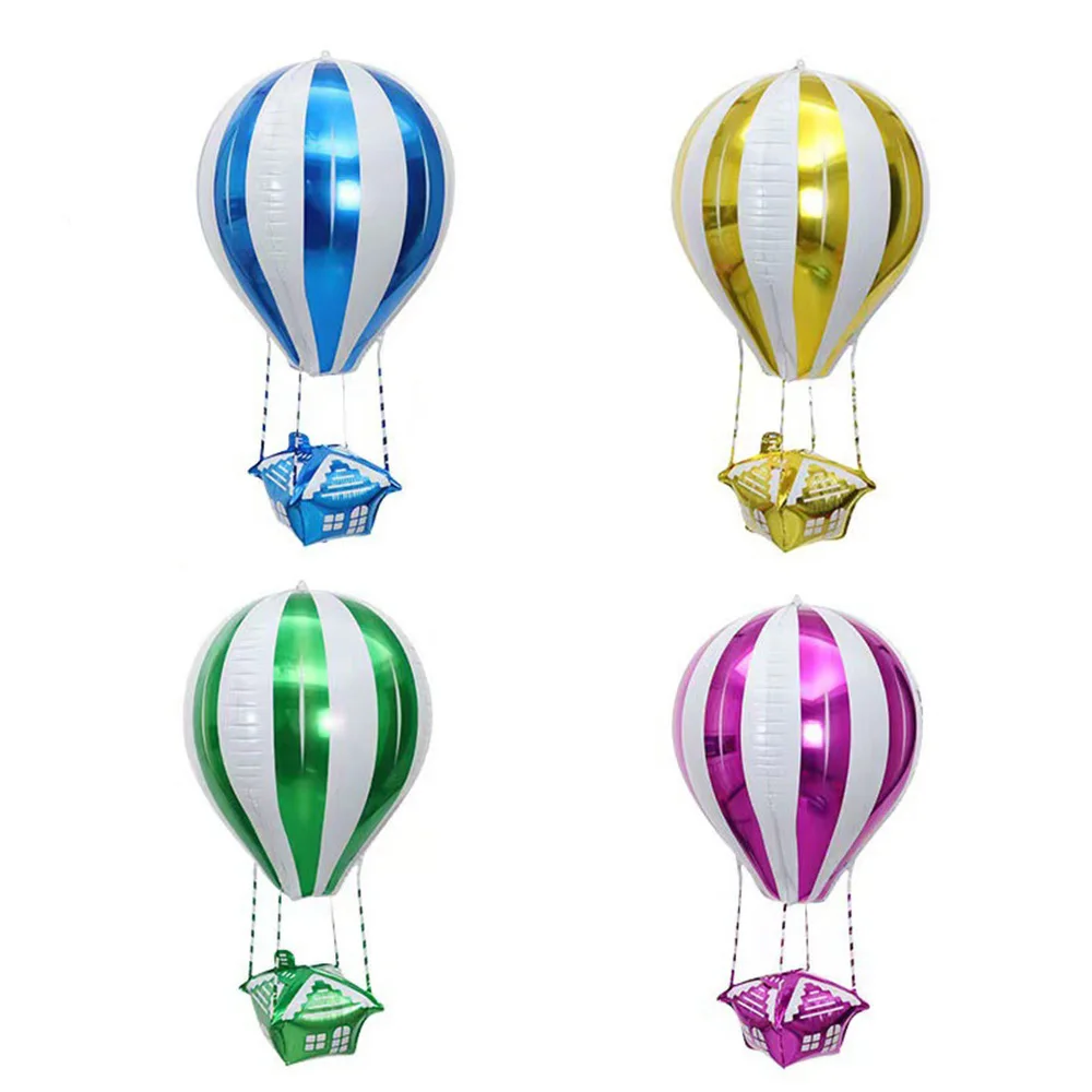 22inch 4D Hot Air Balloon Wave Hot Air Modeling Aluminum Film Balloons Wedding Kids Birthday Party Outdoor Flying Globos Decor