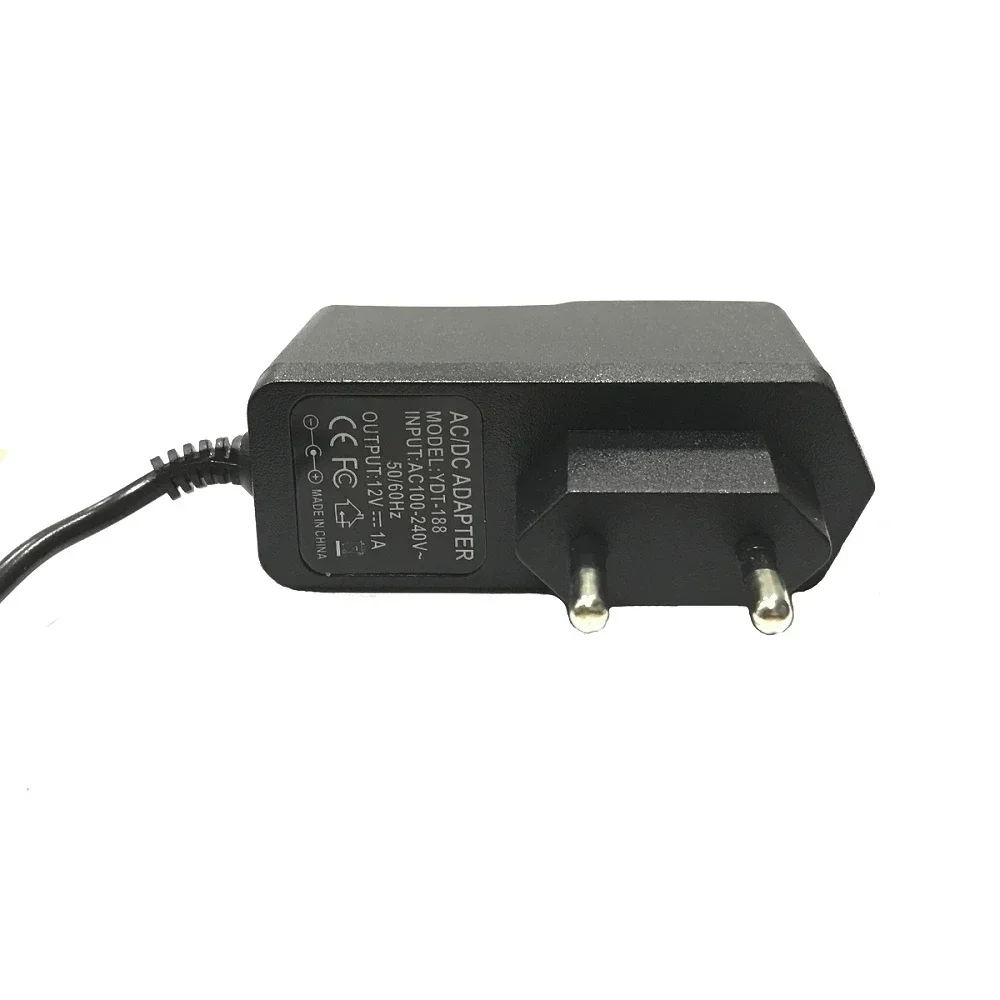 6pcs/lot 12V 1A Power Supply AC/ DC Power Adapter For Security CCTV Camera System NVR DVR Converter EU Plug Charger