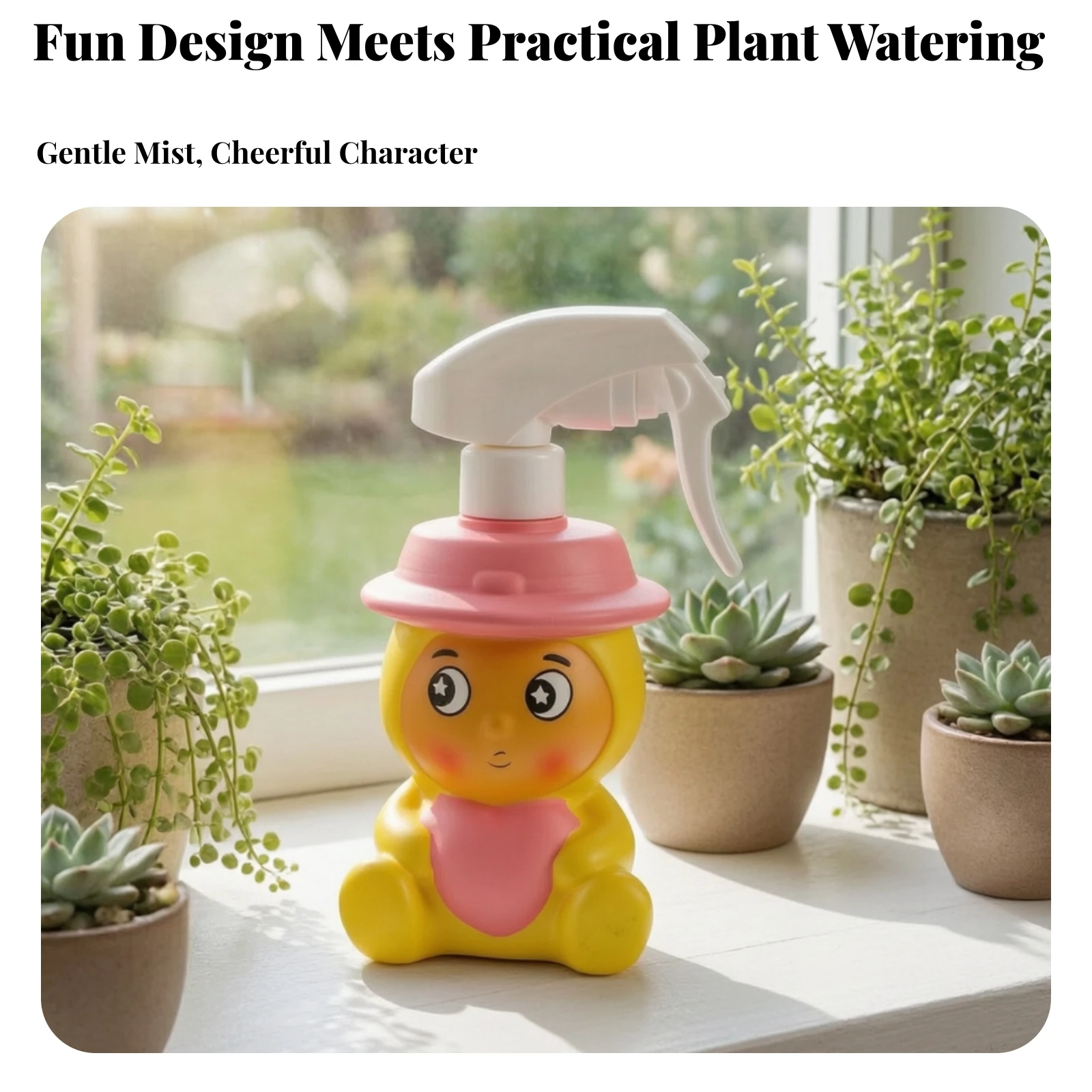 Star-Character Plant Sprayer Lightweight Cartoon Spray Bottle Mist Spray Bottle Easy Press Mister with Press-Trigger Ergonomic