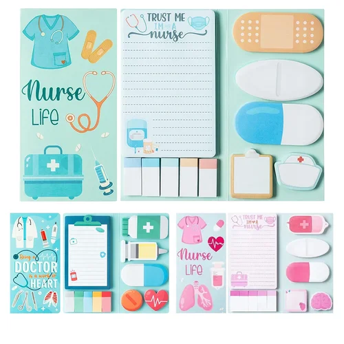 550 hojas/juego de notas adhesivas de animales de dibujos animados, planificador de notas, pegatina de clasificación, regalo de papelería bonito