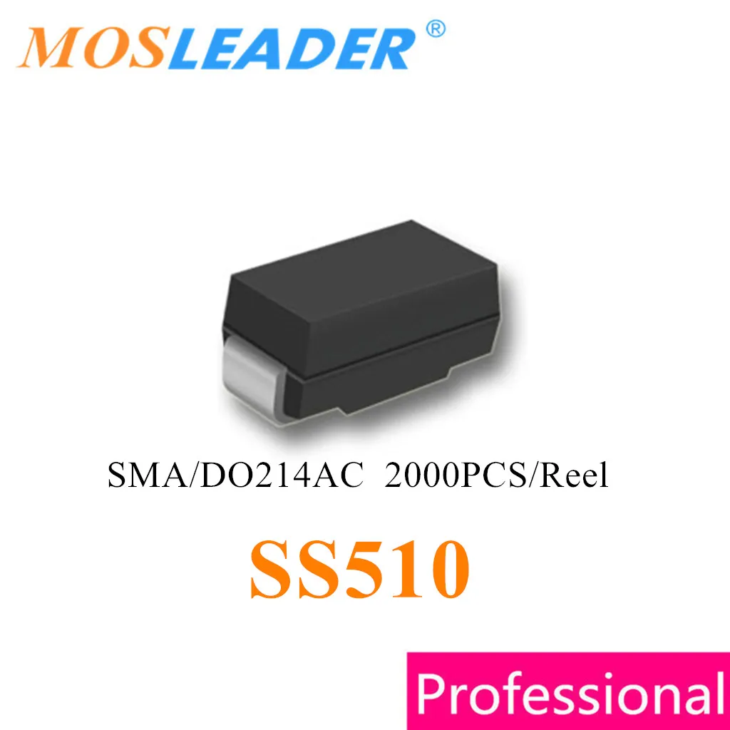 

Mosleader SS510 SMA 2000PCS SR510 DO214AC 5A 100V Made in China High quality Schottky Barrier Rectifier Diode