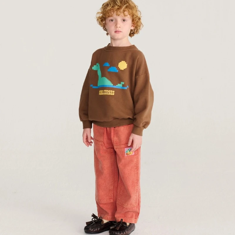 2Mother & Kids 026 Autumn Winter 26BC Children's Cartoon Jacket Sweatshirt and Jogger Pants 3-Piece Track Suit Clothing Sets