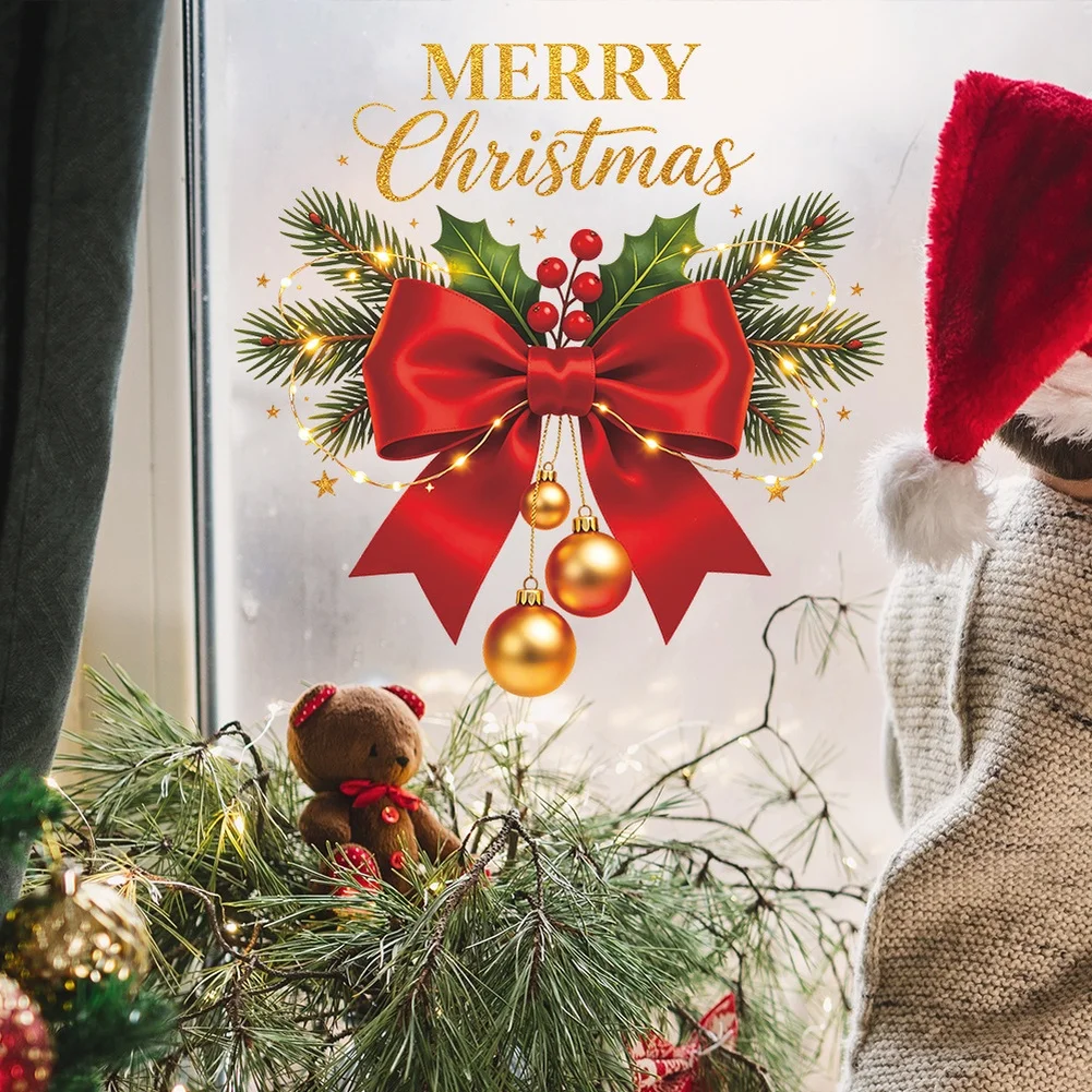 Outdoor Glass Decorations Festive Window Stickers Festive Stickers Flexible Pvc Material Weather Resistant Design
