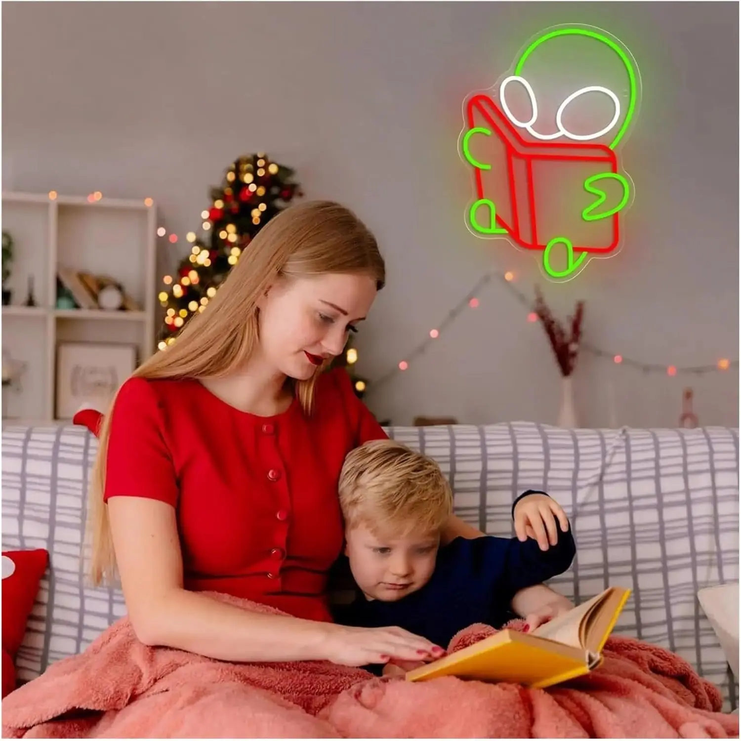 الغريبة النيون علامات قراءة كتاب ضوء النيون USB بالطاقة عكس الضوء للدراسة الفصول الدراسية الخيال العلمي تحت عنوان غرف ديكور الحفلات هدايا عيد الميلاد