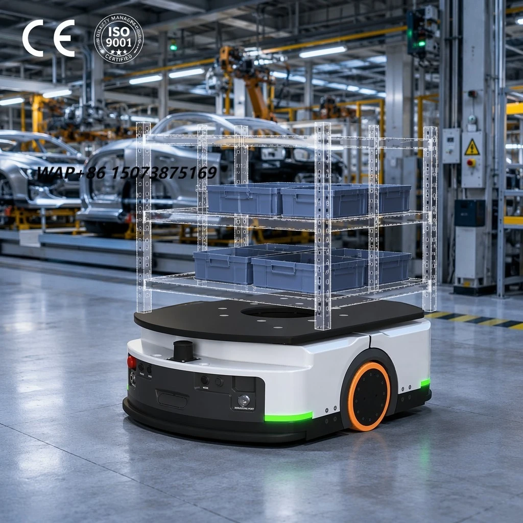 400kg Heavy Duty Logistics robot  SLAM Navigation AMR Autonomous Mobile Robot for Factory Line Side Material Handling
