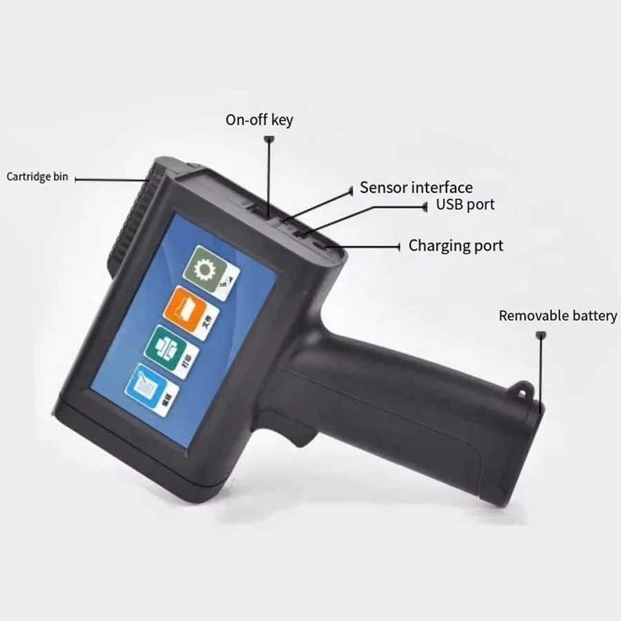 Semi-Automatic Portable QR Date Code Batch Number Coding Inkjet Printer Machine New Motor PLC Bulk Print Coding Machine