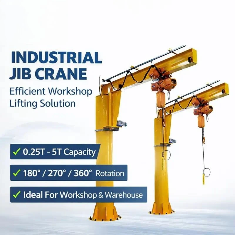 Floor Mounted Electric Swinging Arms Column Guindaste De Lanca Kran JIB Crane 3 Ton Cantilever Crane Used for Loading