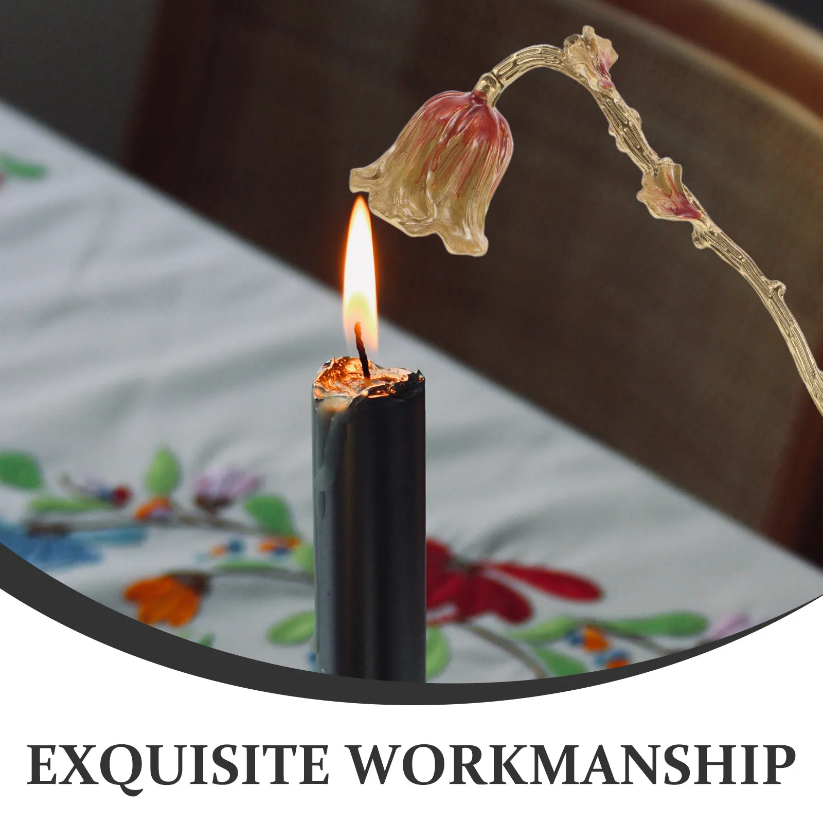 Extinguisher Home Snuffer Wick Flame Metal Handle Long Halloween Christmas Snuffer Bedroom Decor Apartment Decor Retro