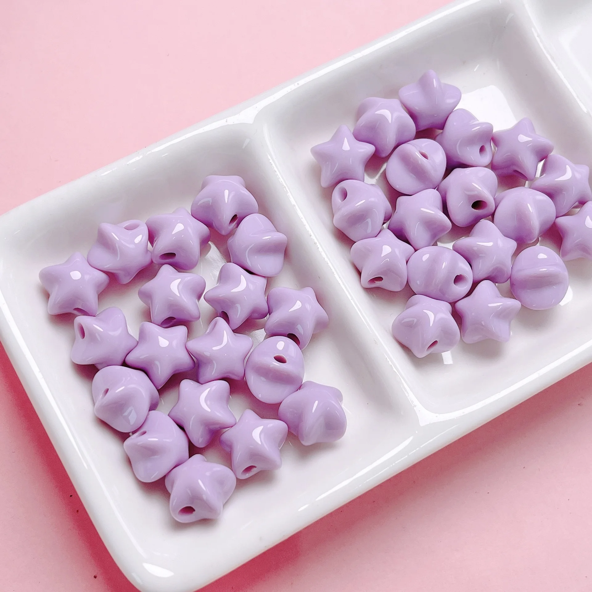 30 قطعة/الوحدة لون الحلوى ستار ثقب مستقيم الاكريليك الخرز خزر عازل لصنع المجوهرات سوار ذاتي الصنع قلادة قلادة أقراط #5