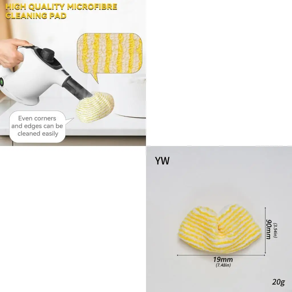 6 قطع من أغطية الممسحة عالية الأداء من الألياف الدقيقة وقابلة للغسل واستبدال ممسحة القماش لآلة تنظيف البخار