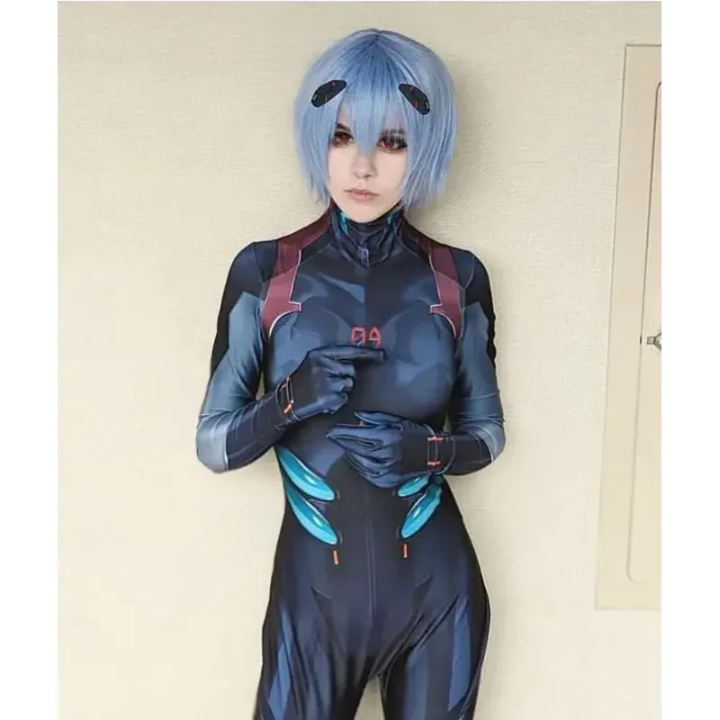 New 2025 Halloween Anime Plugsuit Costume Ayanami Rei Zentai Bodysuit Jumpsuits Cosplay Party suit Women Adul ★ ★ ★ jj.