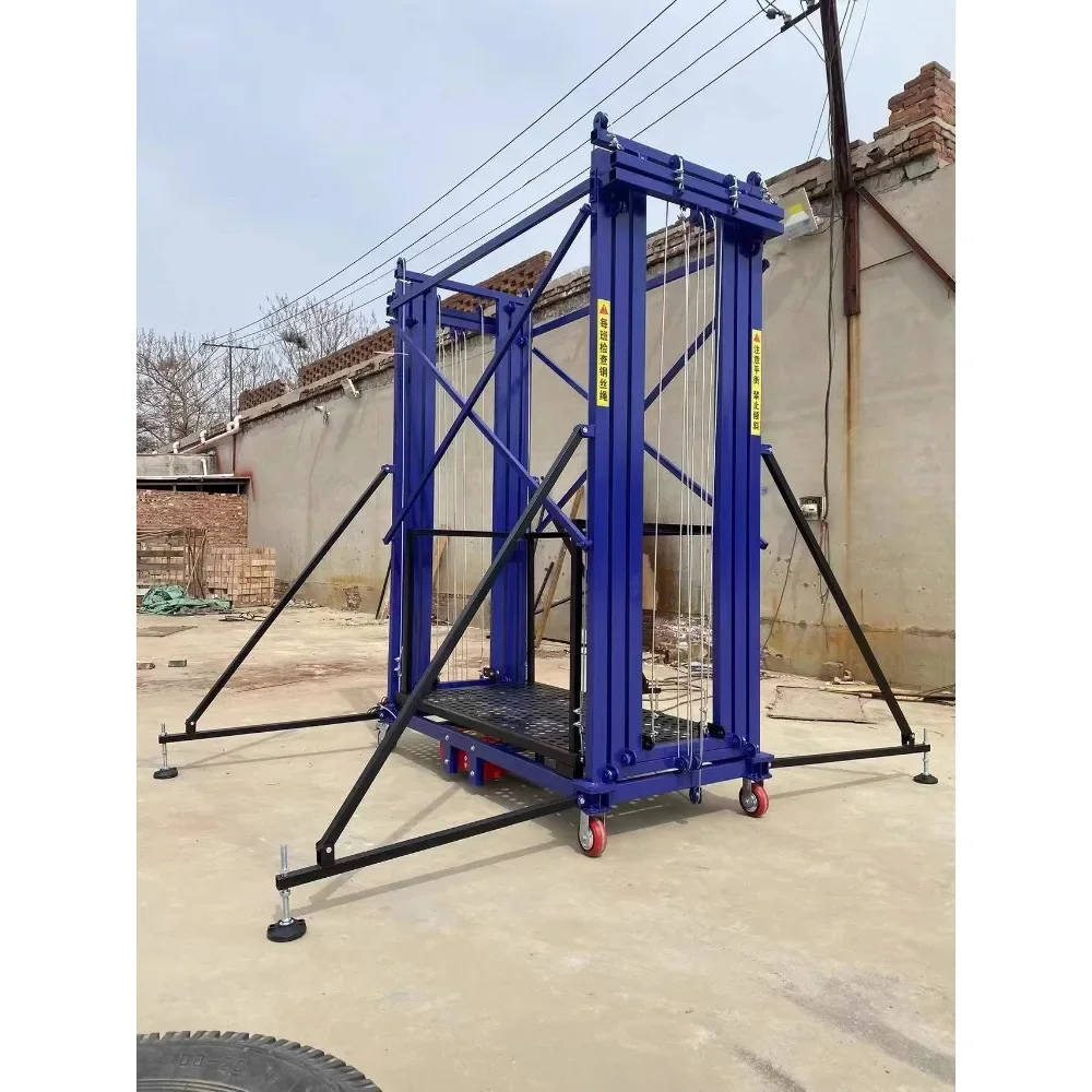 Foldable remote control electric lifting scaffold hydraulic mobile hoist room