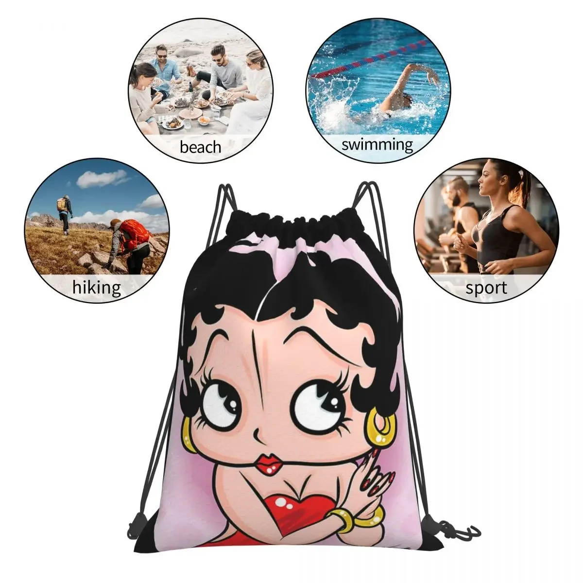 Sacs à dos de dessin animé pour filles, sacs à bandoulière de proximité portables, sac de sport décontracté, sacs à livres de poche Bundle, sacs de voyage et d'école