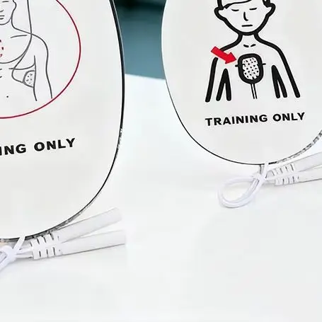 1 Pair AED Training Device Patches First Aid Training Replacement Pads Adult Kid Training Universal Trainer
