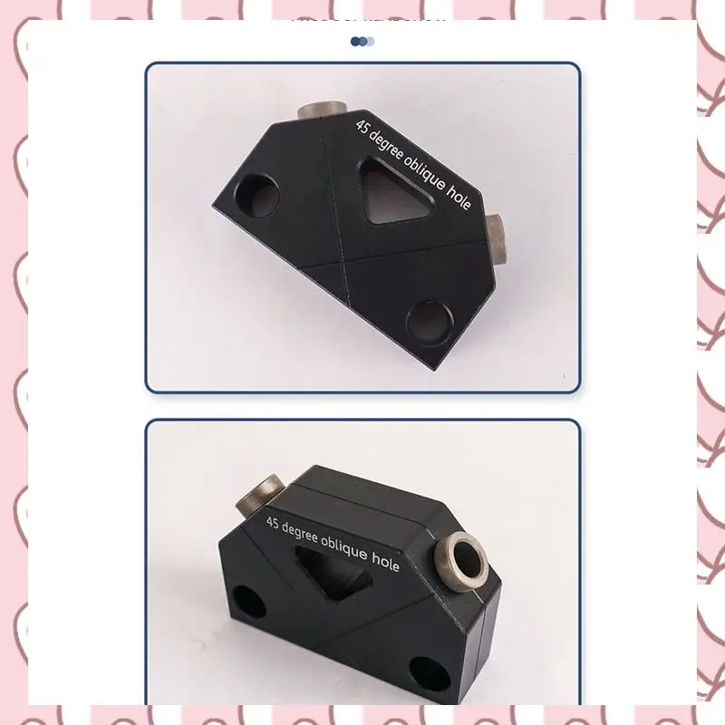 

HHTL 45 Degree Oblique Hole Punch Locator Woodworking Drilling Locator Punching Assistant Positioning Woodworking Tools 9.5Mm Du