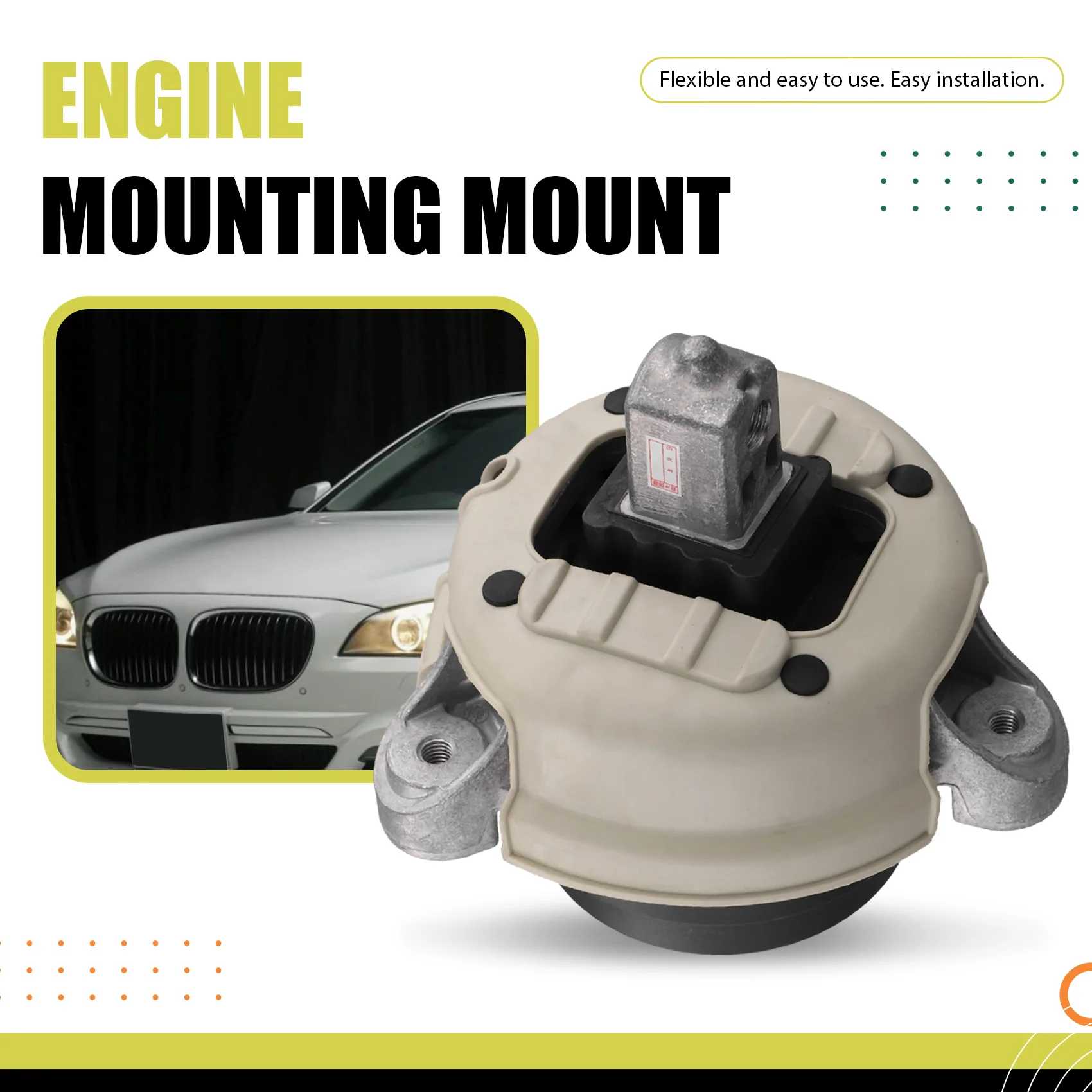 22116786242 Car Engine Mounting Mount Right Transmission Mount For BMW 528I 535I 640I 740I 740Li 2010-2018