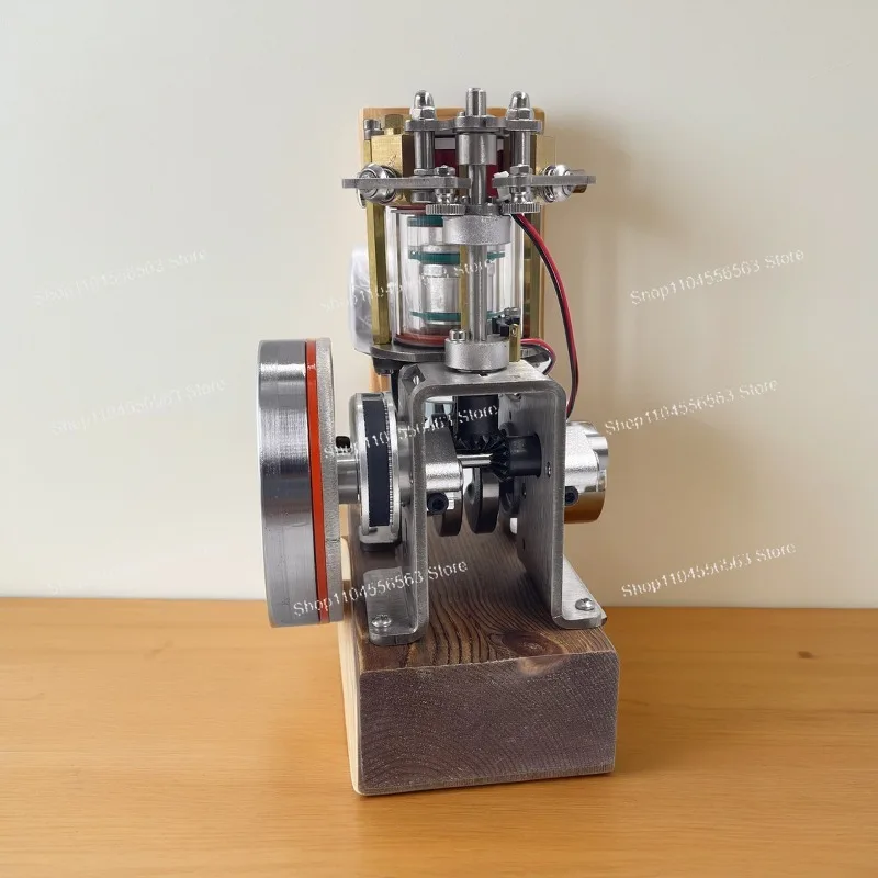 4-Stroke Mini Alcohol Engine, Startable Internal Combustion Model, Science Physics Experiment Creative Mechanical Toy