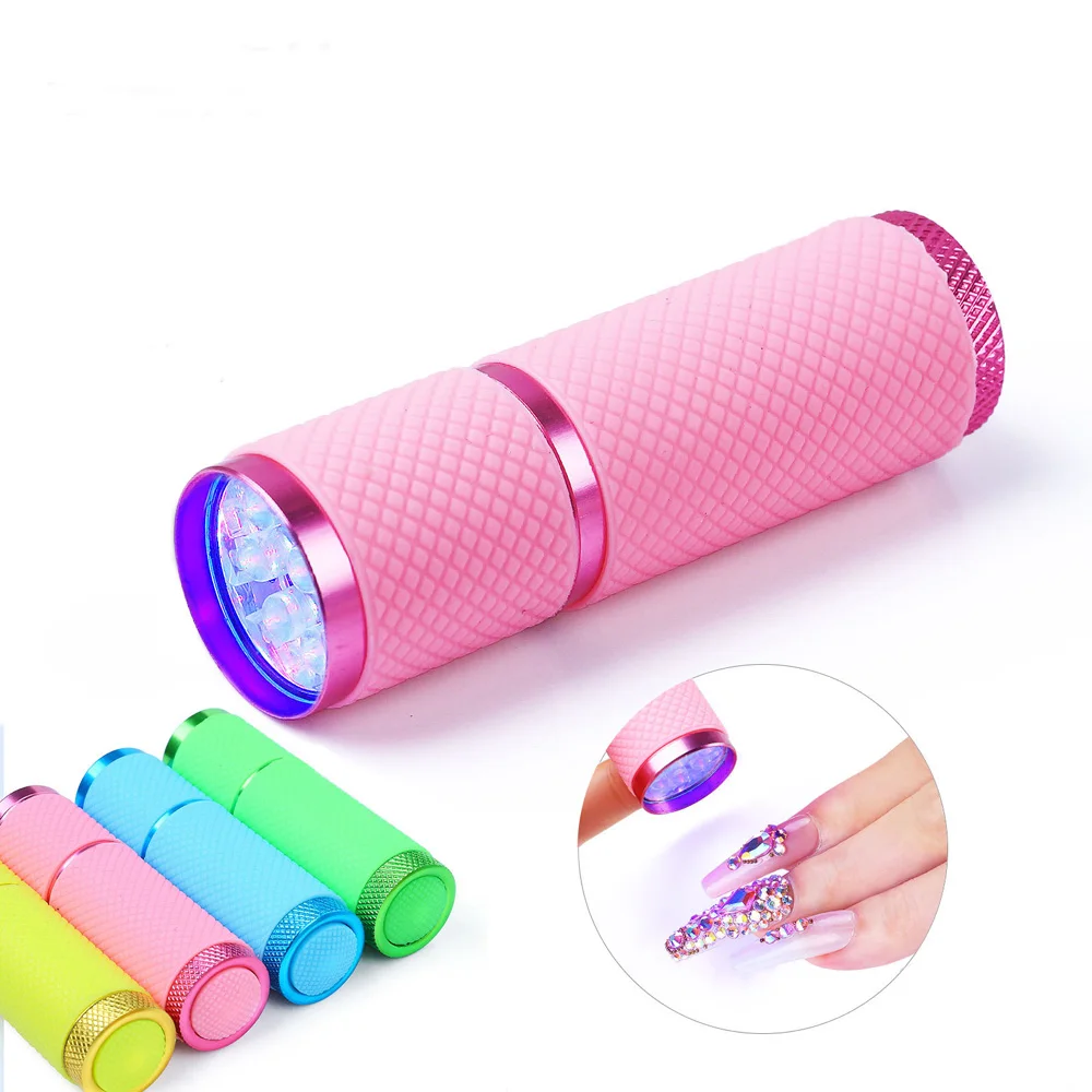 1Pcs UV Light Lamp Nail Art Dryer Mini Portable Electric Torch Machine Fast Drying LED Cure Gel  Flashlight DIY Manicure Tool K3