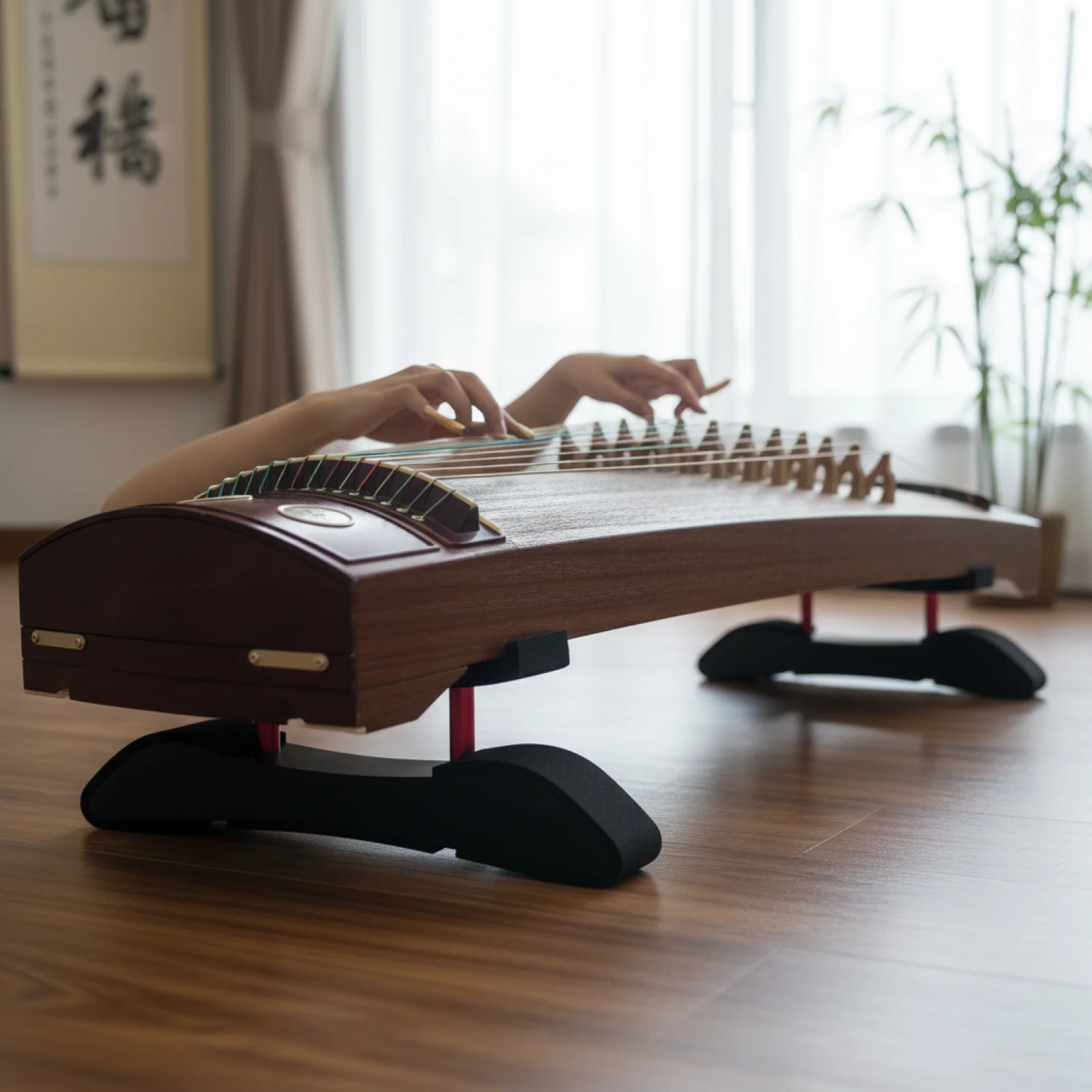 Enhanced Stability Guzheng Base Rest Portable Support Easy Installation Guzheng Accessories for Playing Practice