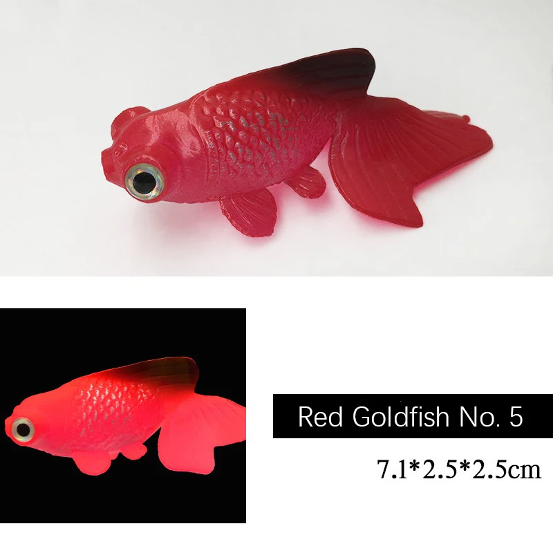 New Luminous Simulation Large Goldfish Marine Jellyfish Vases Aquarium Tank Decorations  Horticulture Silicone Simulation Fish