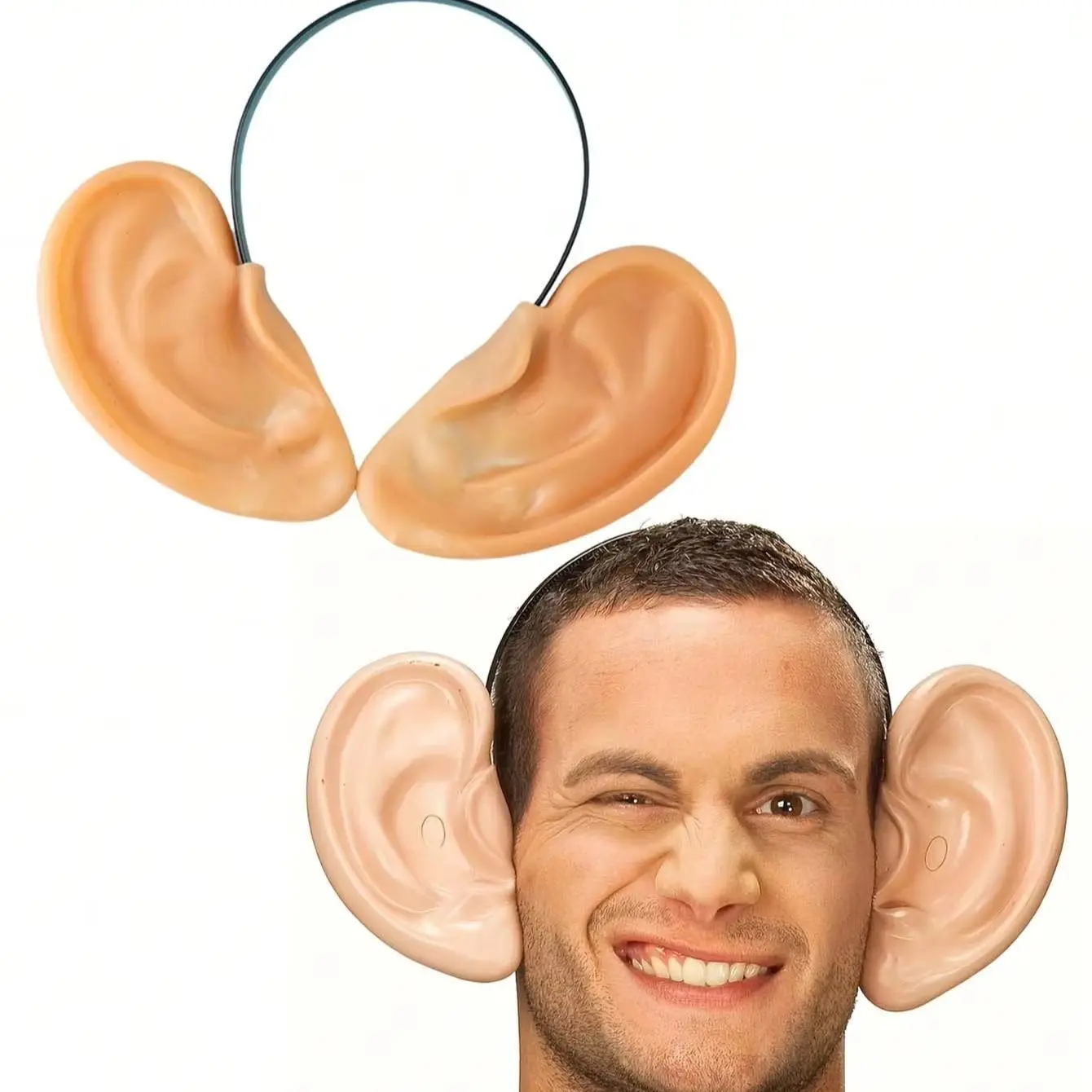 

1pc Christmas Simulated Ear Prop Headband, a Cute Vinyl Large-Ear Headband, Carnival Cosplay Costume Prop Headpiece