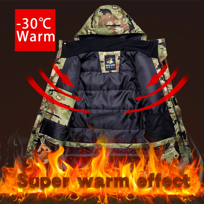 -30 gradi tuta da sci uomo inverno outdoor antivento impermeabile pantaloni da neve maschili set sci e snowboard giacca da sci marche