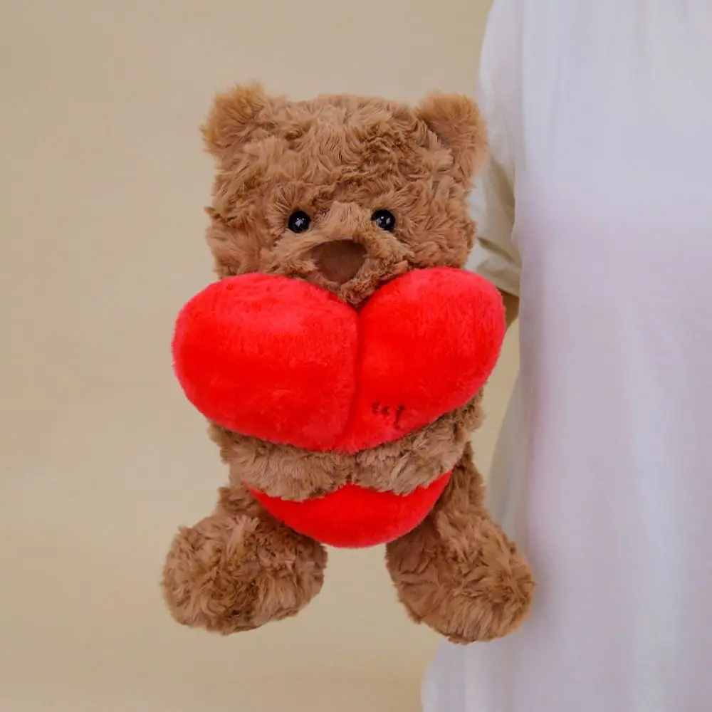 PP coton tenir coeur lapin interactif à la main coeur ours en peluche doux moelleux West Highland chien décoration cadeaux