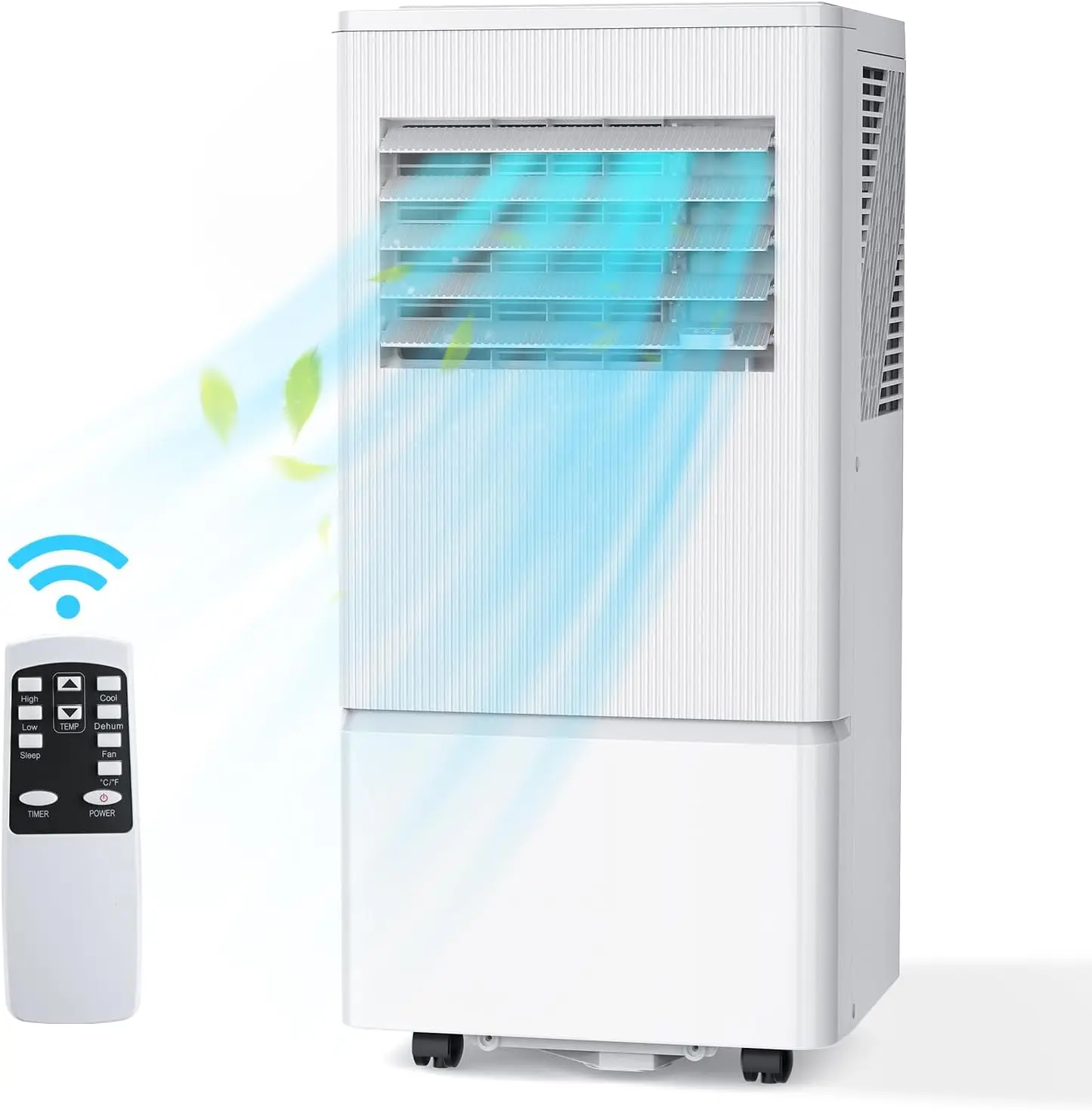 

10000 BTU Portable Air Conditioner for Rooms up to 450 Sq.Ft - Remote Control, Sleep Mode, 24H Timer, Dehumidifier & Fan, Portable AC Unit for Bedroom and Apartment